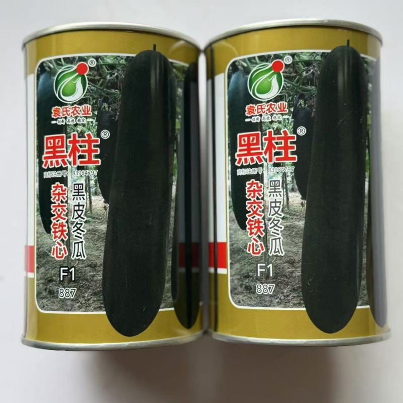 黑柱杂交铁心黑皮冬瓜种子瓜型长柱型皮墨黑色肉厚龙腔小