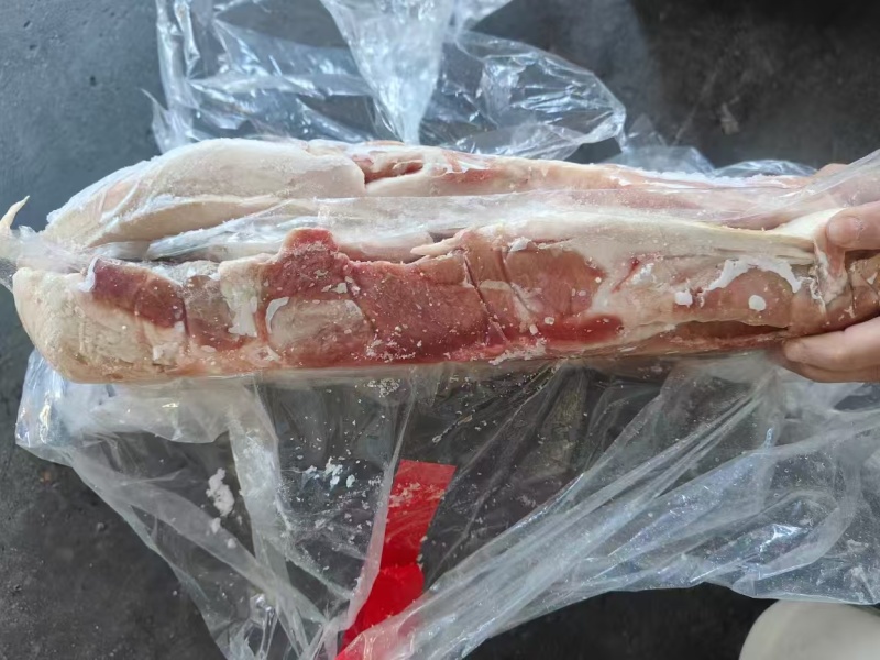 品名：肥猪带皮后上肉规格：10公斤2-3片