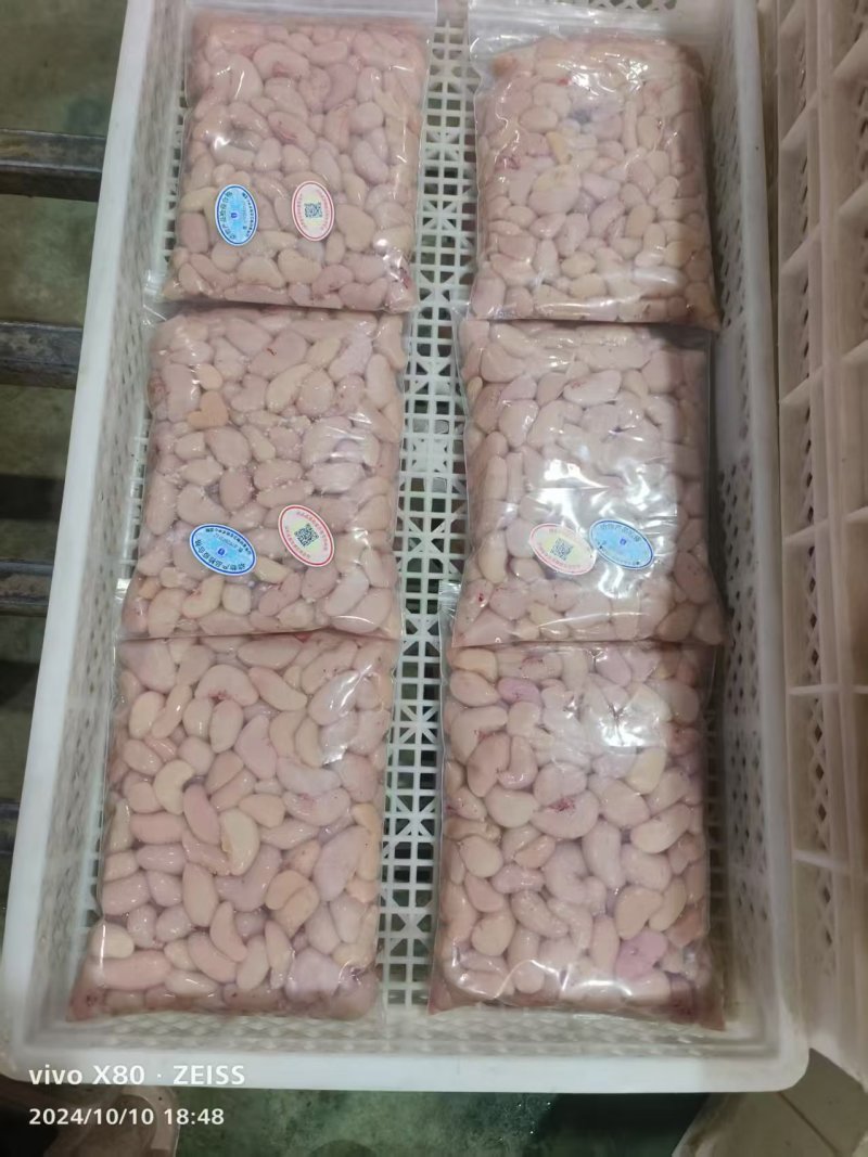 精品鸡腰子鲜品冷冻都有，各种规格，质量保证可视频看货