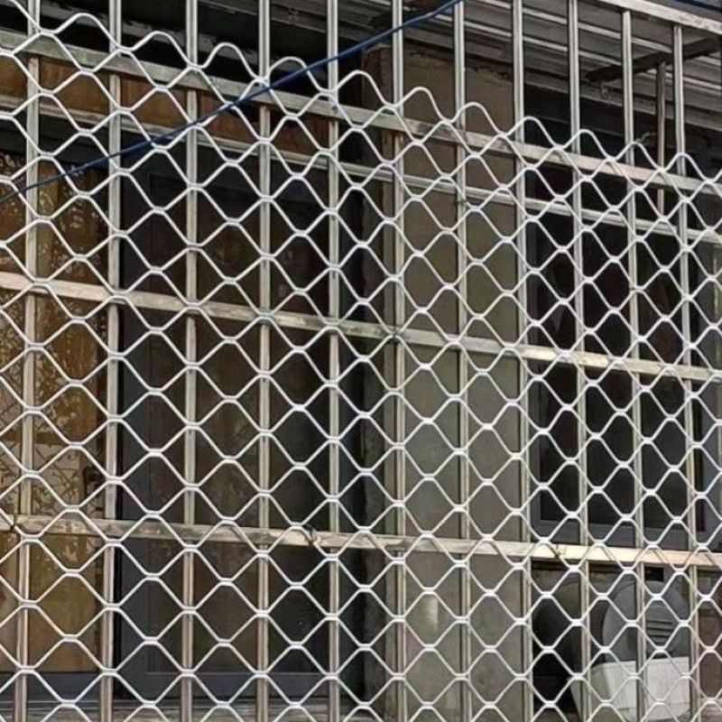铁路屏蔽信号铝合金带框美格网阳台防锈防盗窗抗撞栏围网