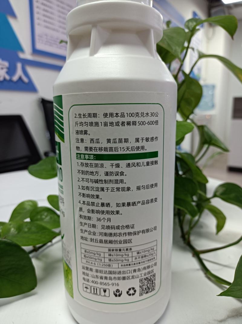 菲旺叶快速绿叶叶片肥厚浓绿，缓解药害促进植株健壮