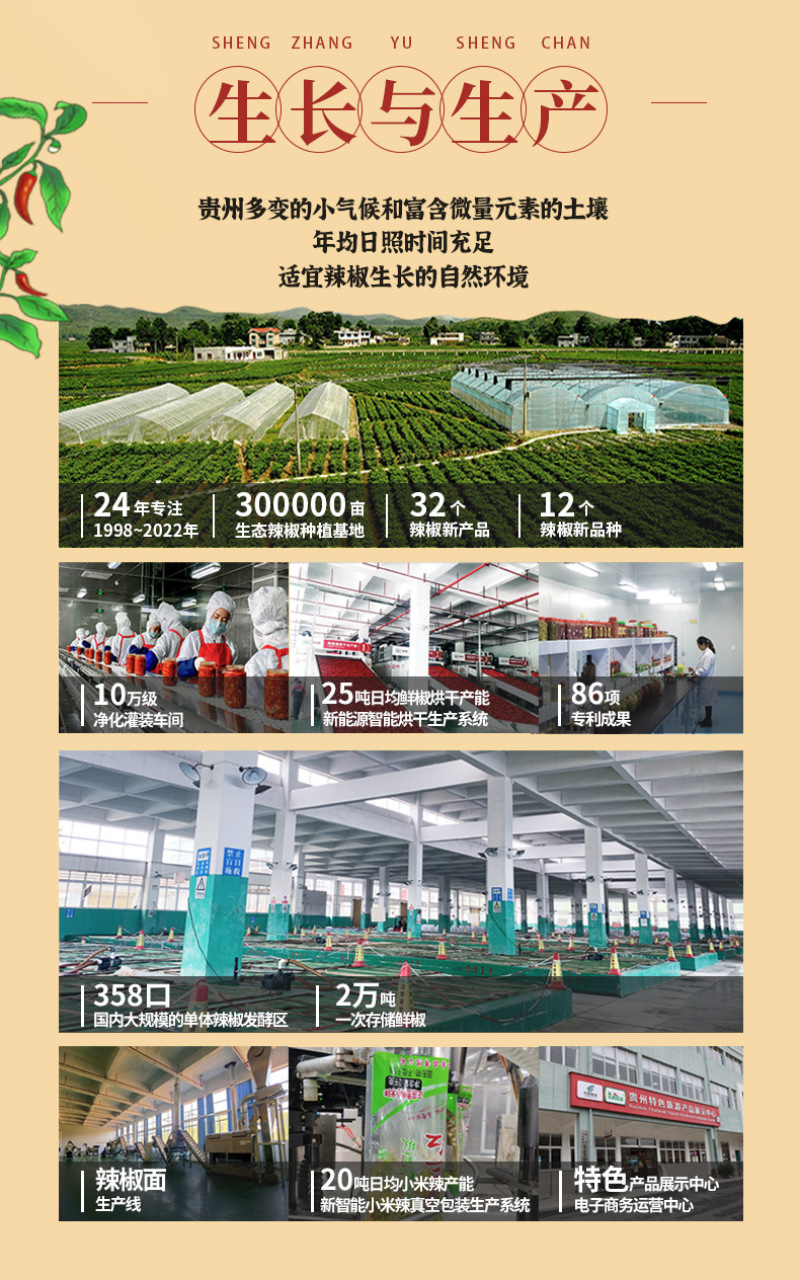 干辣椒100g贵州辣椒朝天椒二荆条干辣椒贵州灯笼椒特香辣