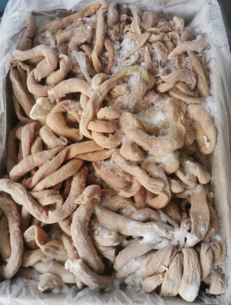半成品开边去油牛肠，牛大肠，牛小肠，圆肠，冷链物流发货，