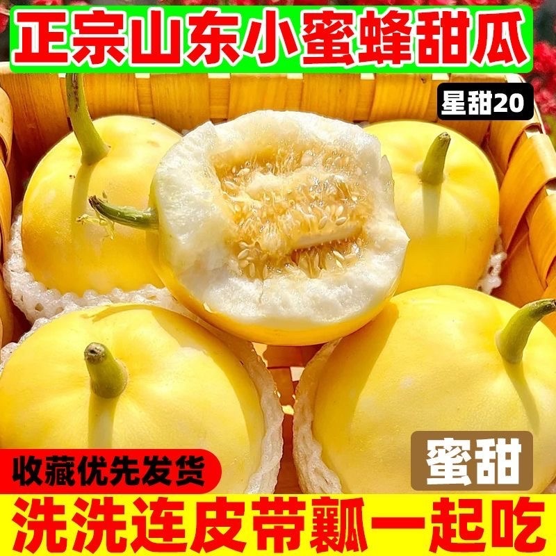 山东小蜜蜂甜瓜阎良甜瓜小糖丸一件代发抖音快手视频号队里