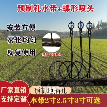 预制孔水带打孔水带地插微喷蝴蝶喷头