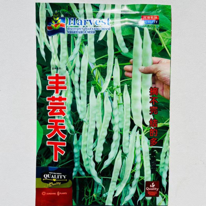 丰芸天下四季豆种子抗病高产早熟绿白架豆菜豆种籽农家春秋季