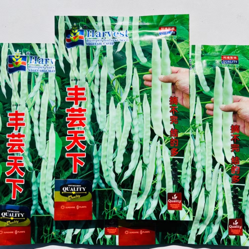 丰芸天下四季豆种子抗病高产早熟绿白架豆菜豆种籽农家春秋季