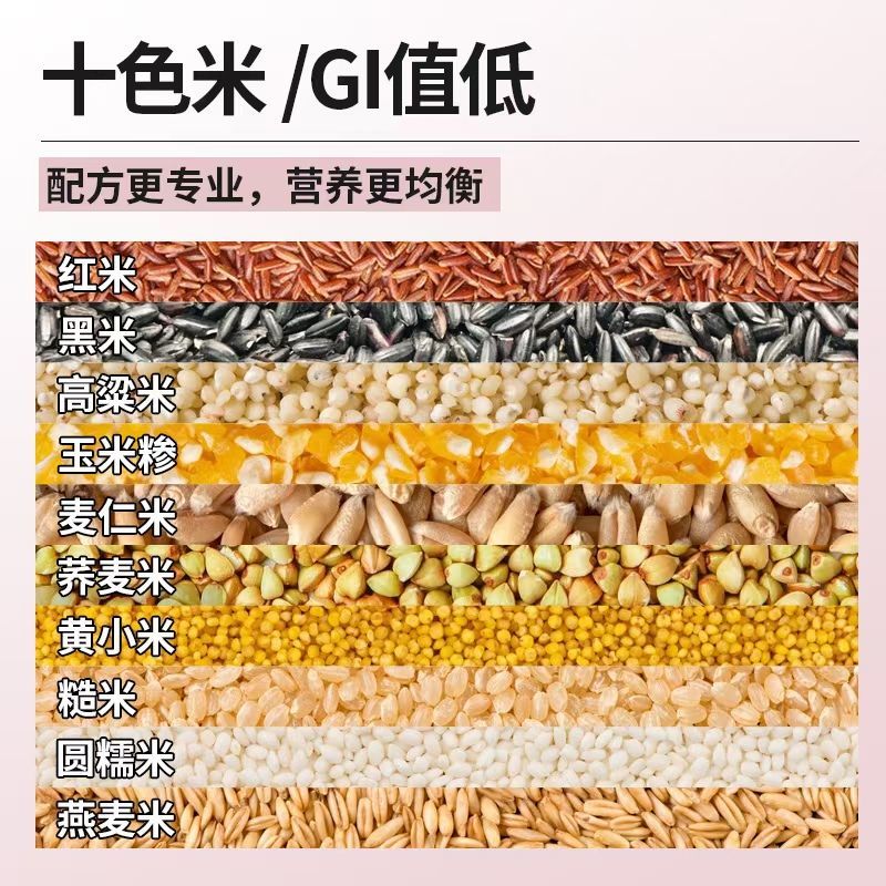 十色糙米5斤黑米红米燕麦胚芽五谷杂粮低脂健身主食多色米