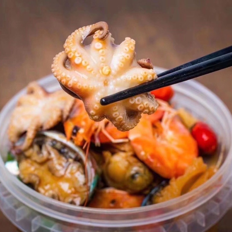 捞汁海鲜桶全家福海鲜捞汁小海鲜即食海鲜全家福