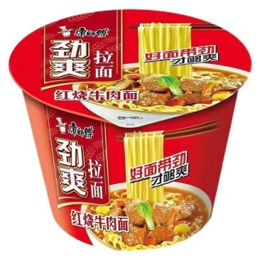 新日期105g×12桶康师傅红烧牛肉方便面20一件