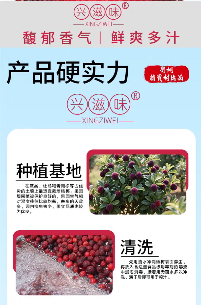 贵州特产冰杨梅汁270ml一瓶
