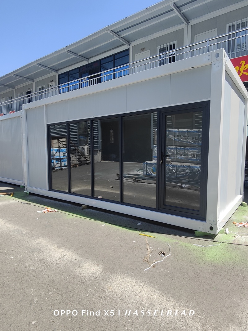 集装箱移动房临时办公室玻璃幕吧工地住人简易组装可拆卸活动
