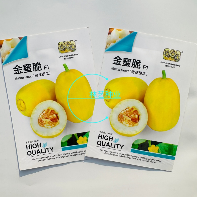 金蜜脆甜瓜种子早熟薄皮新品抗病抗逆分枝力强坐果力强
