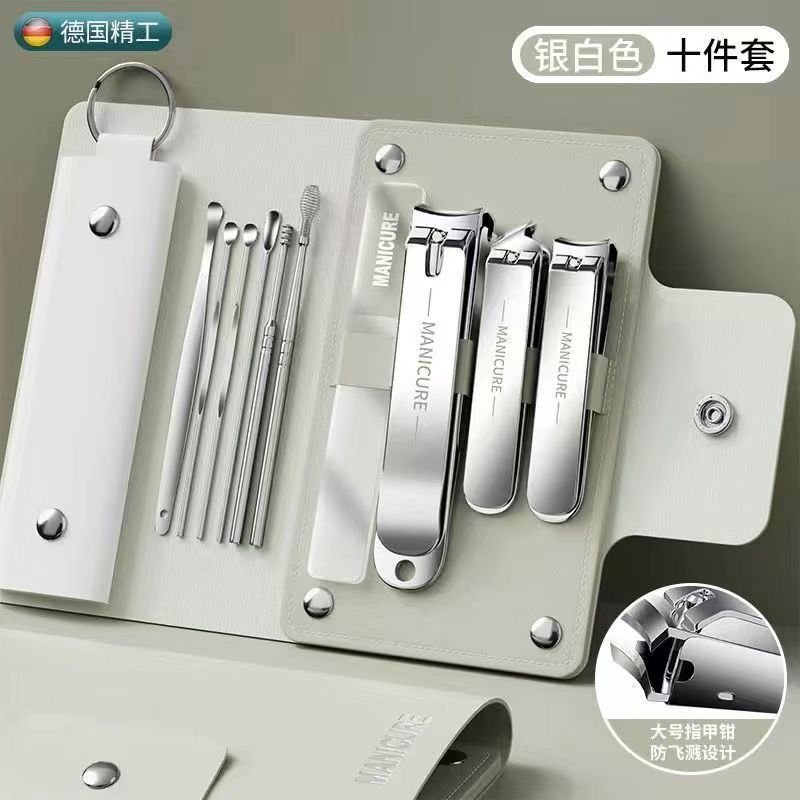 德国精工指甲刀指甲剪套装男女家用单个指甲钳斜口修指甲工具