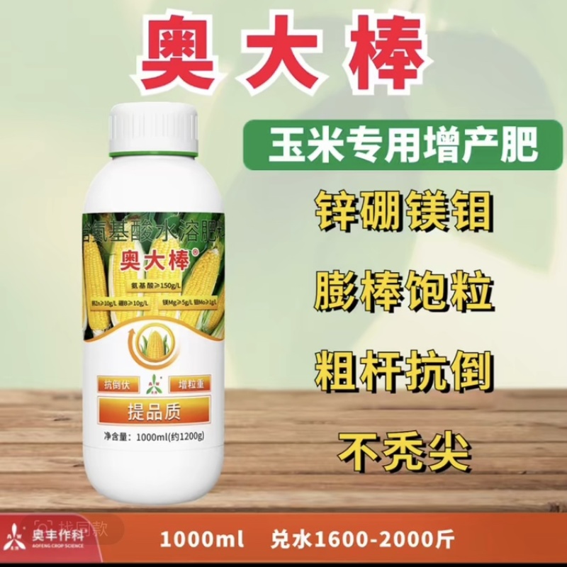 奥丰奥大棒玉米提苗壮苗茎秆粗壮提质增产