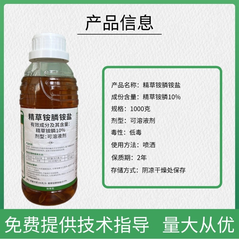 10%精草铵膦铵盐非耕地使用果园专用不伤根