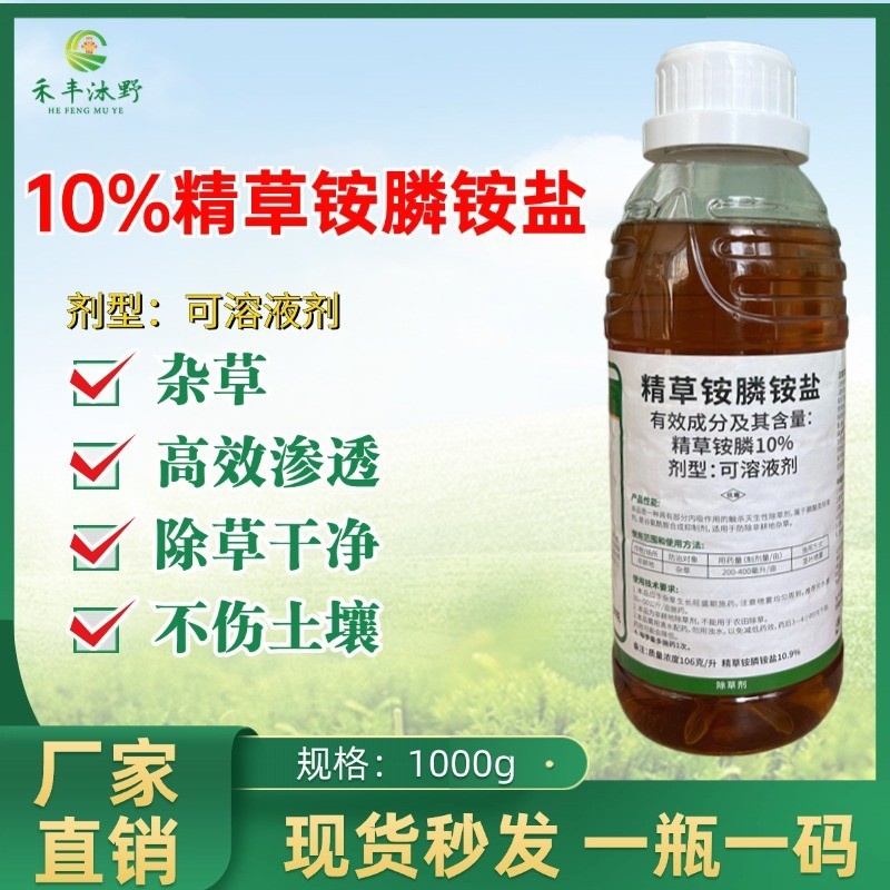 10%精草铵膦铵盐非耕地使用果园专用不伤根