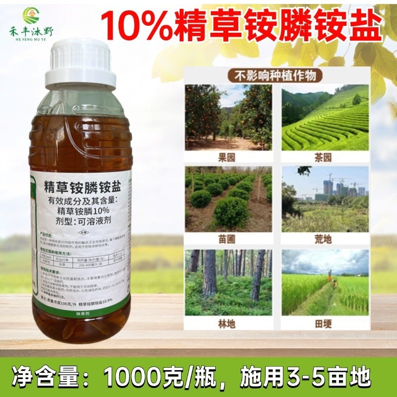 10%精草铵膦铵盐非耕地使用果园专用不伤根