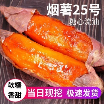 正宗烟薯25号红心蜜薯烤红薯一件代发批发装车10斤包邮