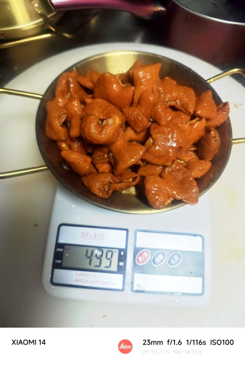 卤肥肠源头工厂，去油率90%无损耗不带汁品质Q弹