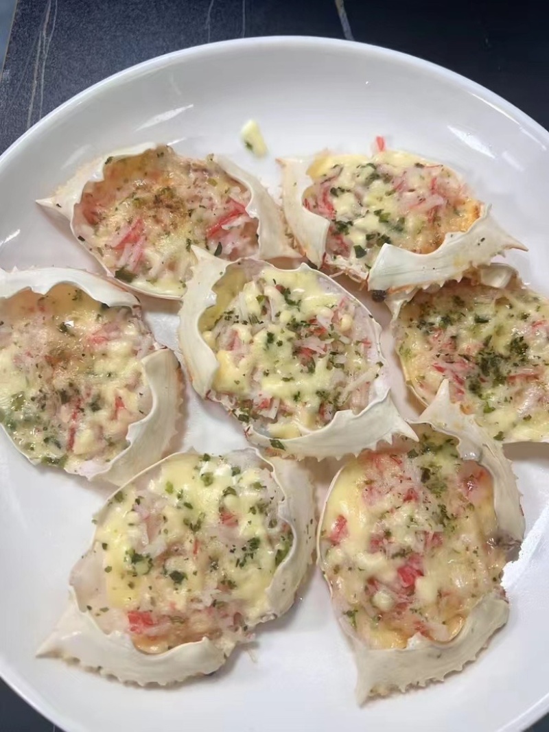 芝士蟹宝芝士焗蟹宝日料食材海鲜自助食材蟹肉加热即食小吃