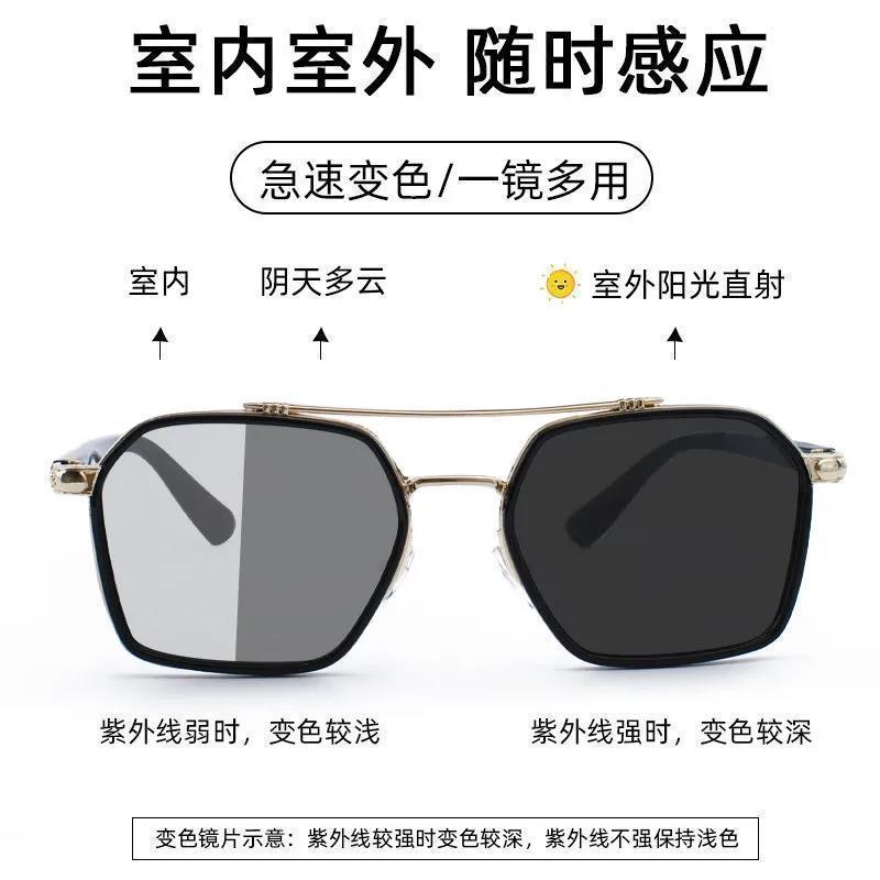 变色偏光太阳镜男款帅气日夜两用防紫外线防强光高清开车墨镜
