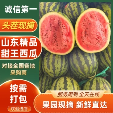 山东西瓜甜王西瓜代发大量现货可视频看货以质论价保熟保甜