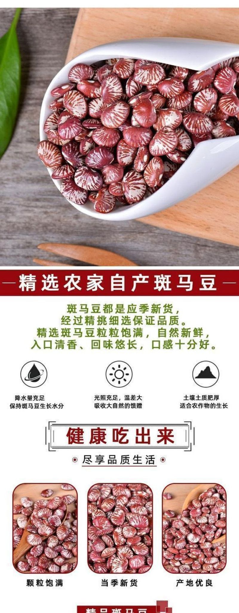 5斤】云南斑马豆新鲜肾豆花豆农家自产班马豆滋补杂粮批发