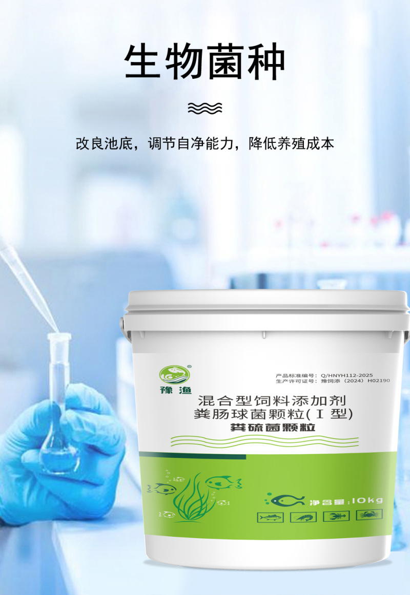 粪硫菌颗粒水产养殖用鱼塘生物改底降氨氮亚盐净水除臭除黑泥