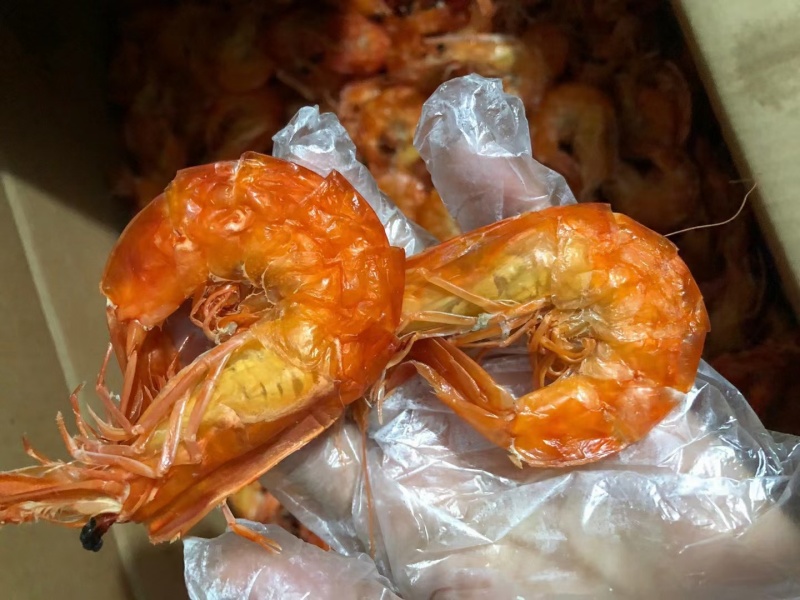 自己工厂生产的烤虾，大软壳虾