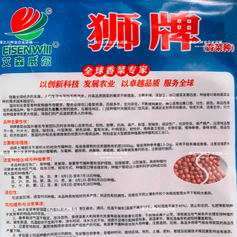 千叶热带鱼抗热香菜种子大叶油亮速生芫荽种籽耐热耐寒高产