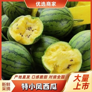 特小凤西瓜，9成熟头茬，基地直发，口感香甜全冠发货
