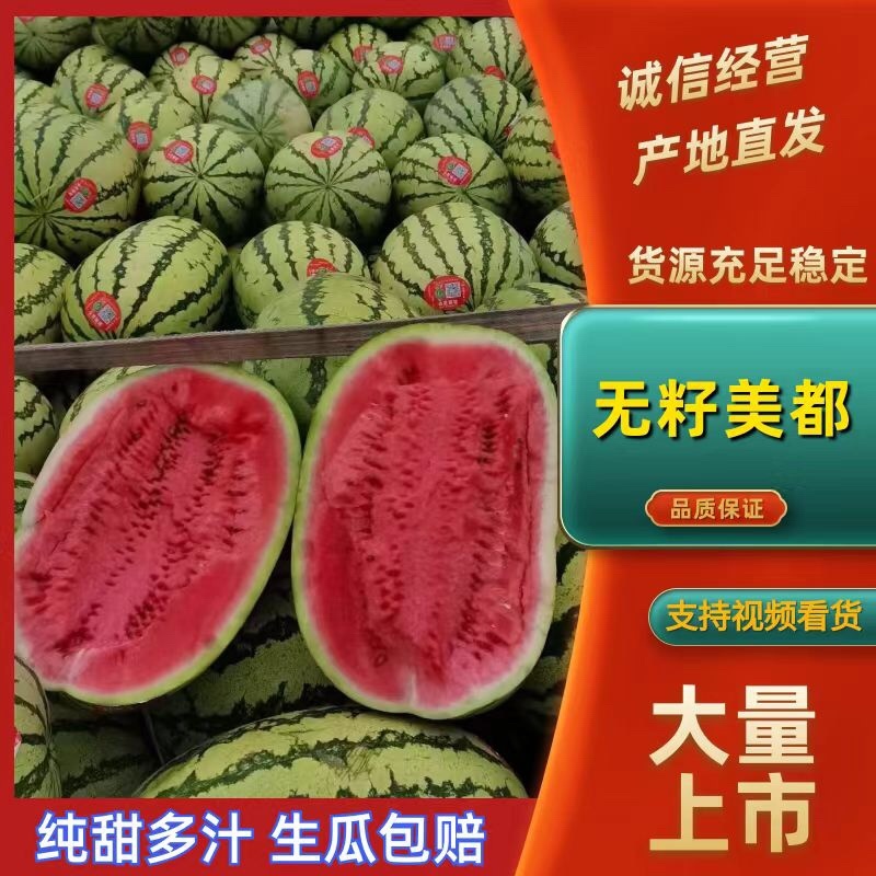 河南夏邑/美都西瓜/麒麟西瓜大量上货现摘现发欢迎来电