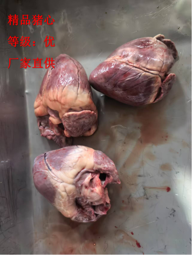 《精品》猪心新鲜无注水大量有货品质优可视频看货