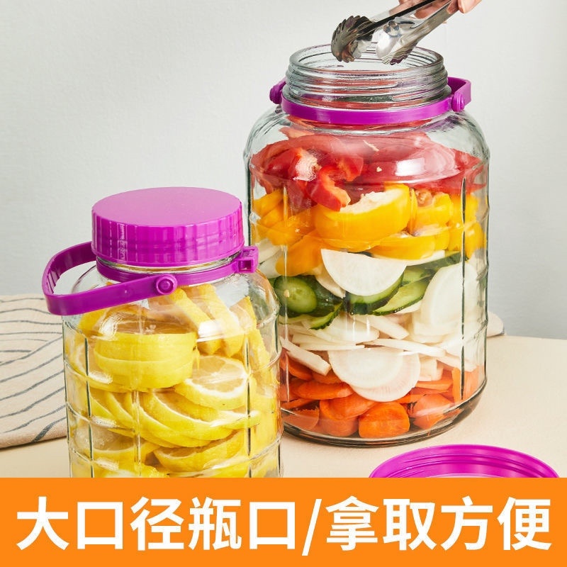 泡菜瓶子密封罐玻璃瓶食品级家用龙头腌菜罐子酿酒酒瓶