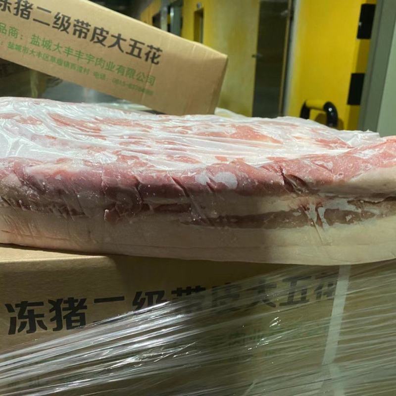 二级带皮五花肉量大从优可视频看货欢迎选购