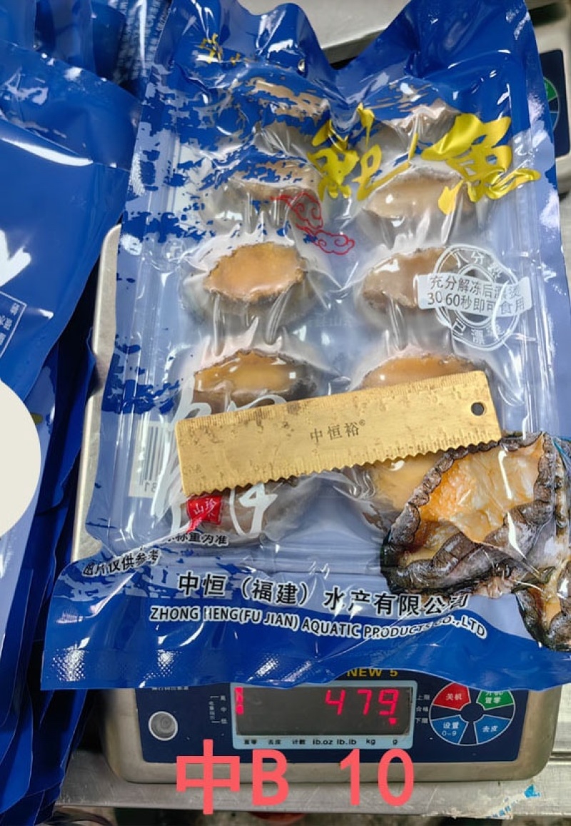 二去鲍鱼速冻海鲜清蒸浇汁火锅红烧佛跳墙海鲜材料中B商用