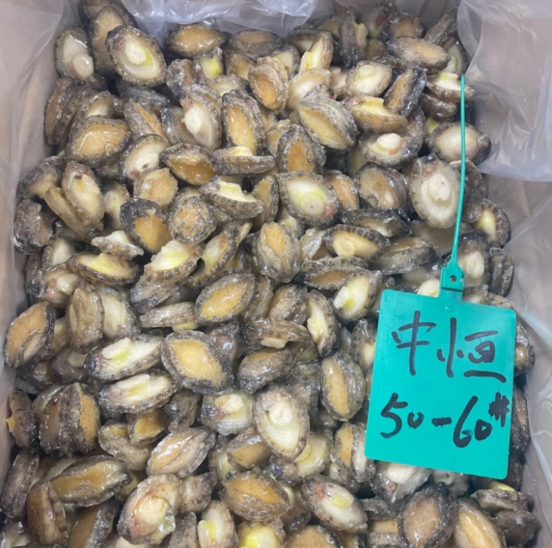 冷冻鲍鱼肉50-60头纯肉海鲜水产冻品商用大小鲍鱼批发