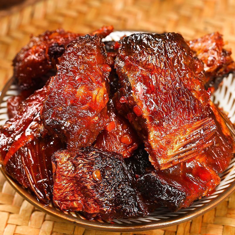 【钜惠25包】爆辣鱼尾鱼排湖南特产劲辣即食鱼块解馋麻辣零