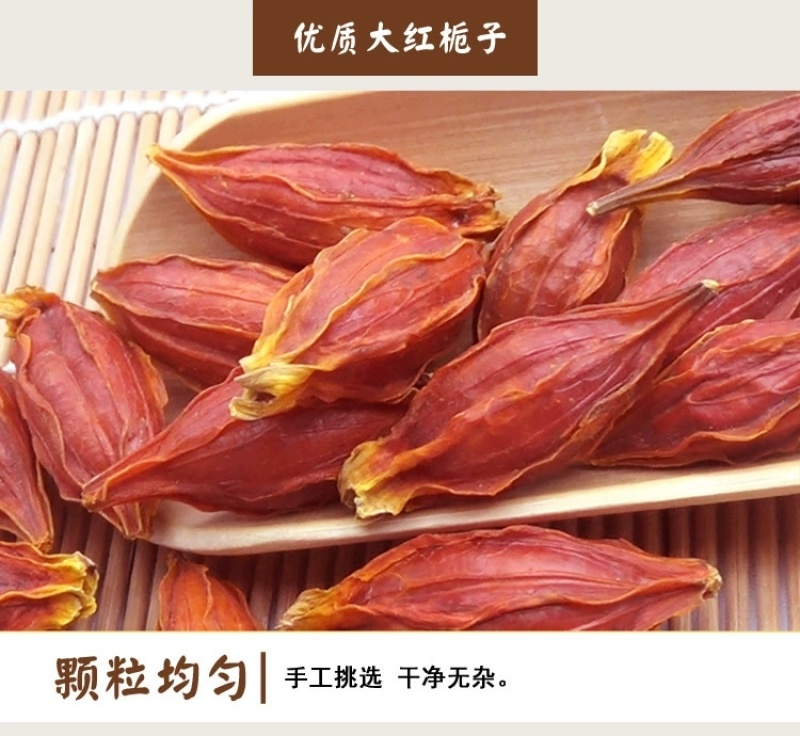 包邮）新货农家大红栀子果黄栀子山栀子栀子卤肉500g