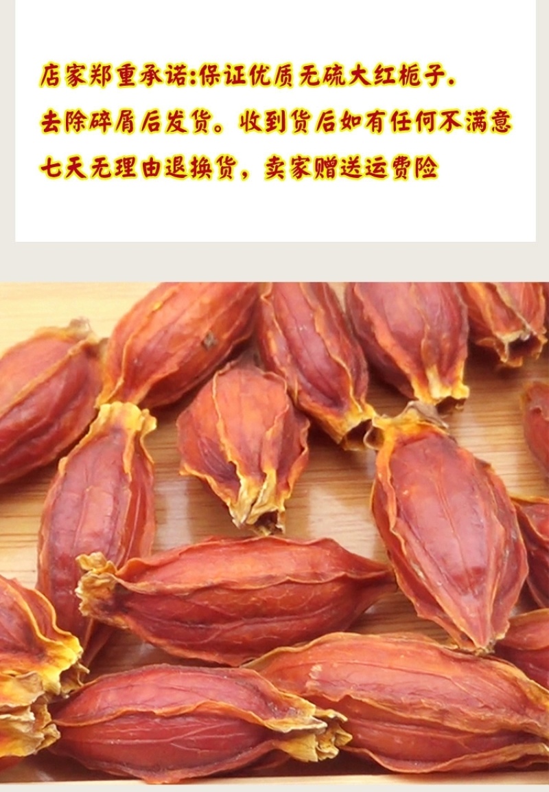 包邮）新货农家大红栀子果黄栀子山栀子栀子卤肉500g