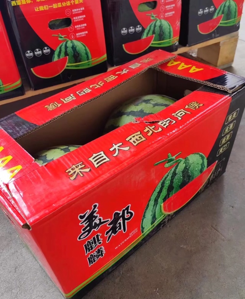 安徽亳州美都西瓜皮薄多汁现摘现发供应全国市场