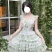 花期之约白绿蝴蝶夏日感超仙毕业照礼服小清新少女生日短裙Lol