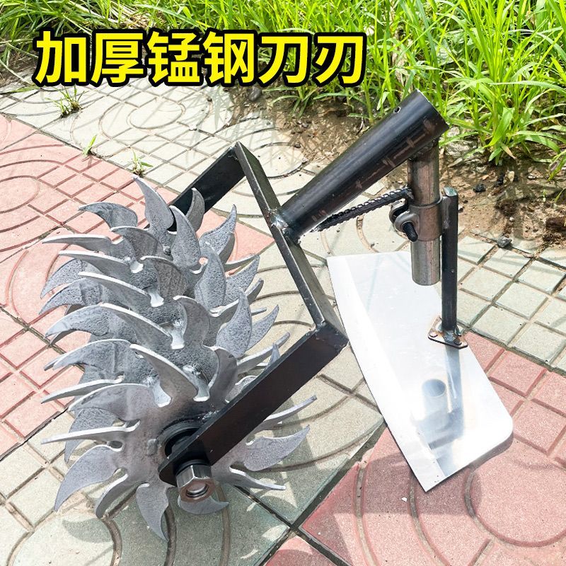 松土神器翻地除草工具手动耕地机家用铲草锄头农用加厚加宽大