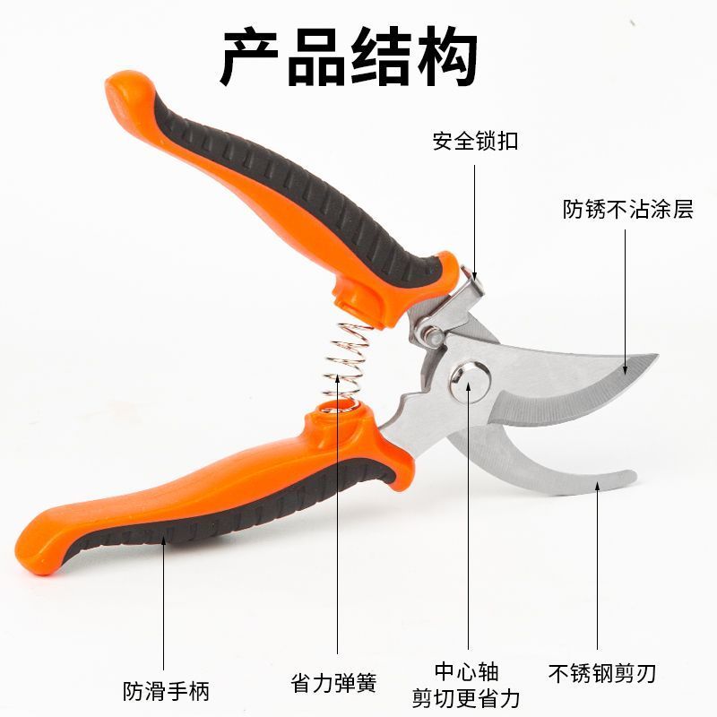 超强园艺剪刀修枝剪省力修剪树枝果树竹签园林花卉专用花艺剪