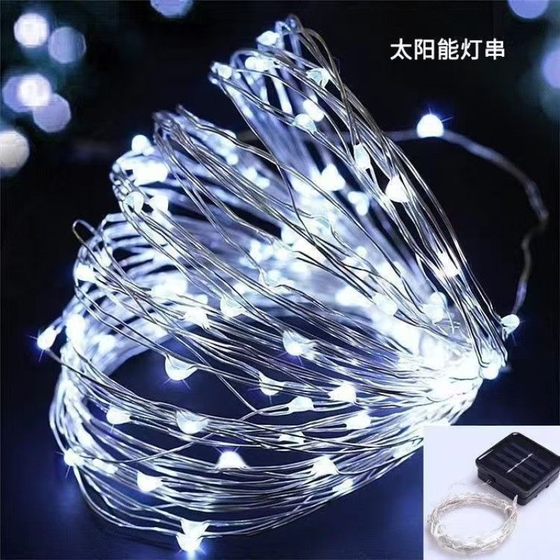 太阳能led铜线灯户外庭院花园室外装饰灯摆摊氛围灯露营婚