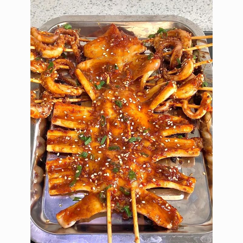 香辣大鱿鱼片网红零食开袋即食真空包装海鲜熟食宵夜速食大包