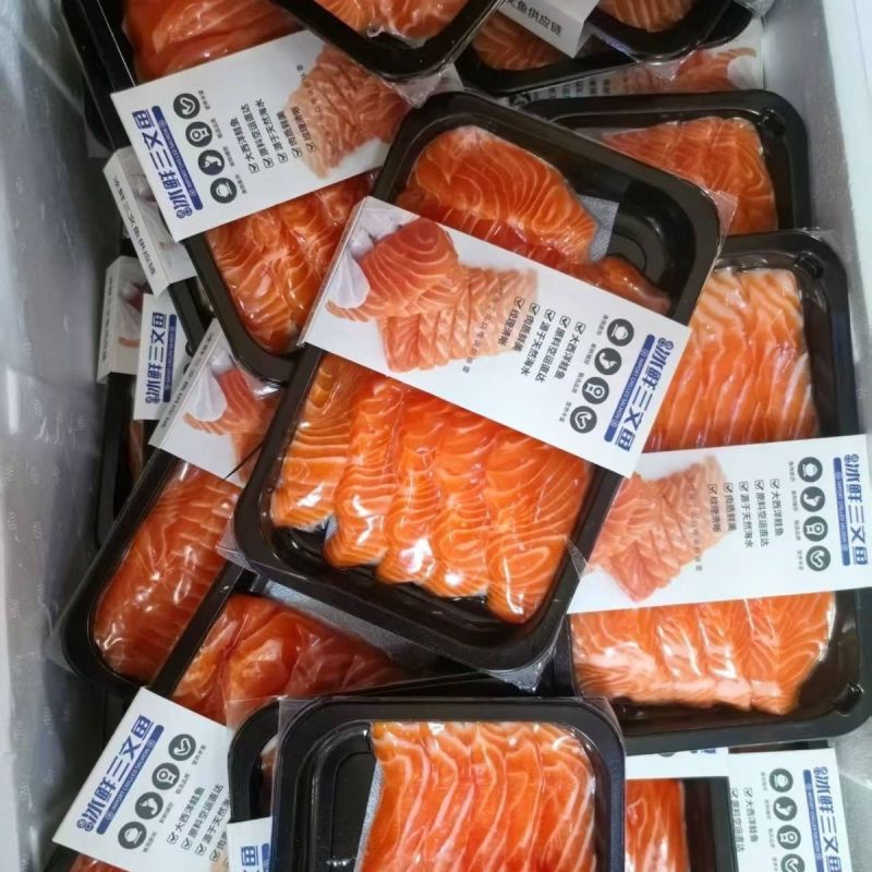 正宗冰鲜进口挪威三文鱼商用批发日料刺身即食生鱼片