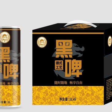 黑啤精酿1*6箱装，厂家招商