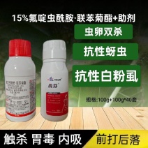 战芬氟啶虫安联苯菊酯+助剂蚜虫白粉虱前打后落持效期长
